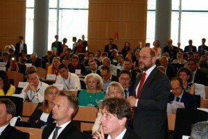 Die sozialistische Fraktion wählt Martin Schulz zu ihrem Vorsitzenden. Foto: SPD-Gruppe im EP.